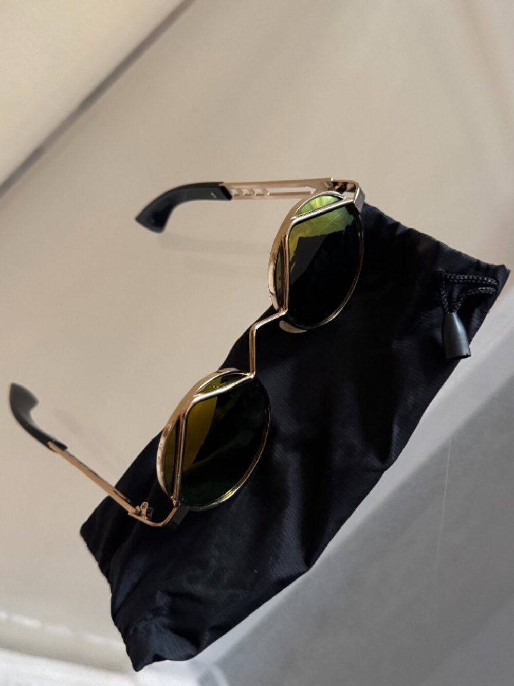 Stunning Metal Frame Steampunk Sunglasses w/ Polarized Mirror Finish lenses